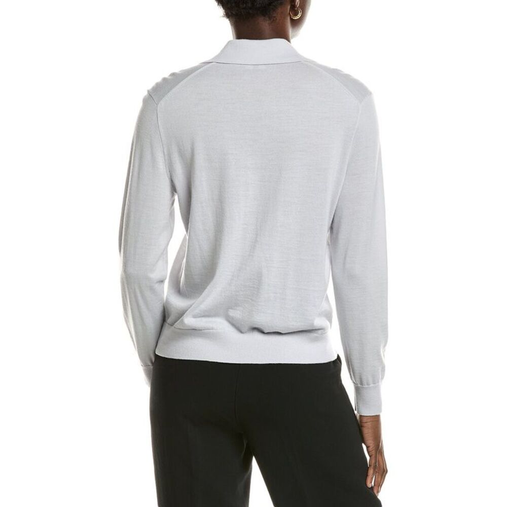 Theory Womens  Boy Polo Lightweight Sweater, Grey - Picture 2 of 3